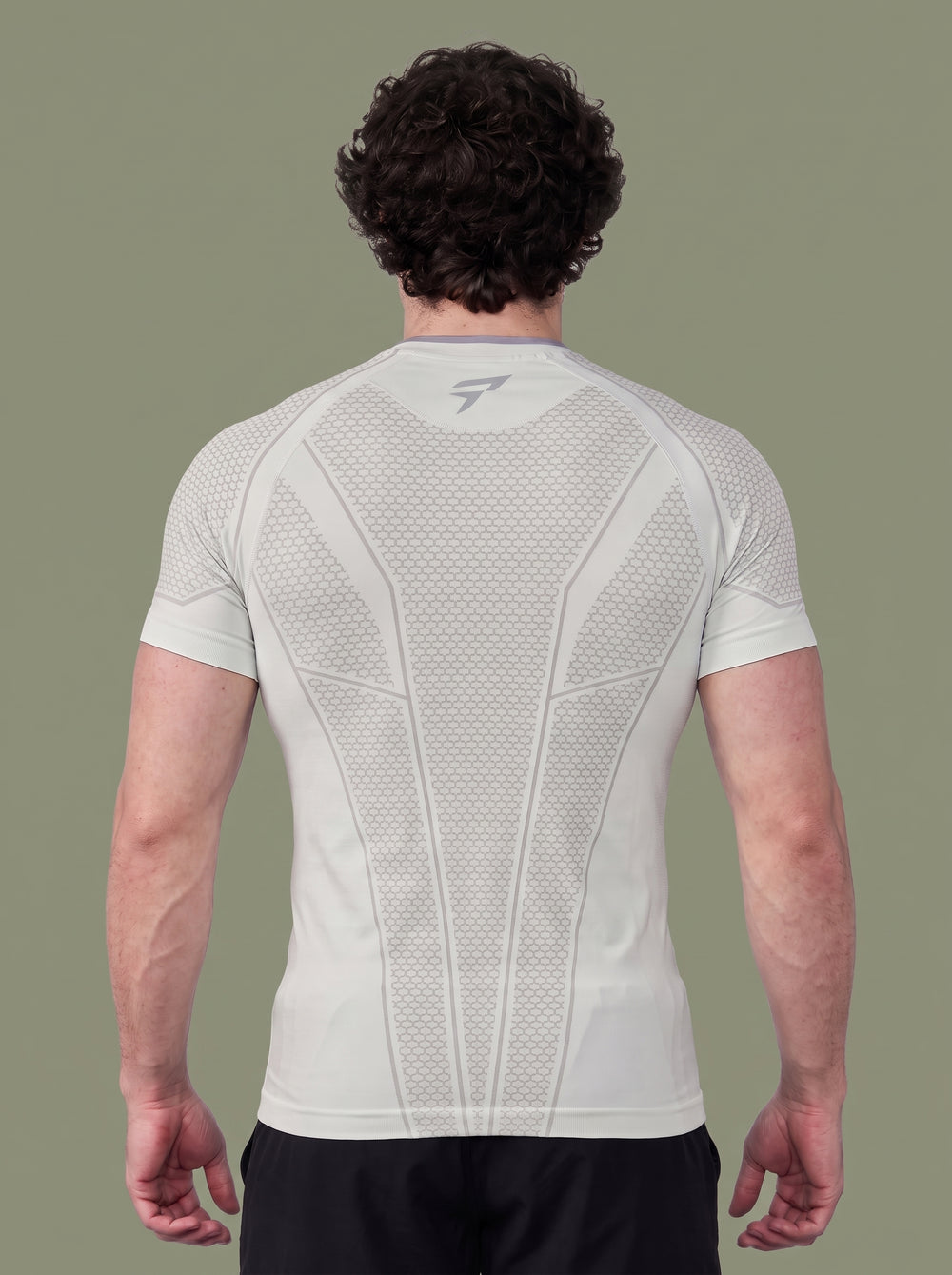 Men’s White Performance Compression Gym Shirt – Short Sleeve