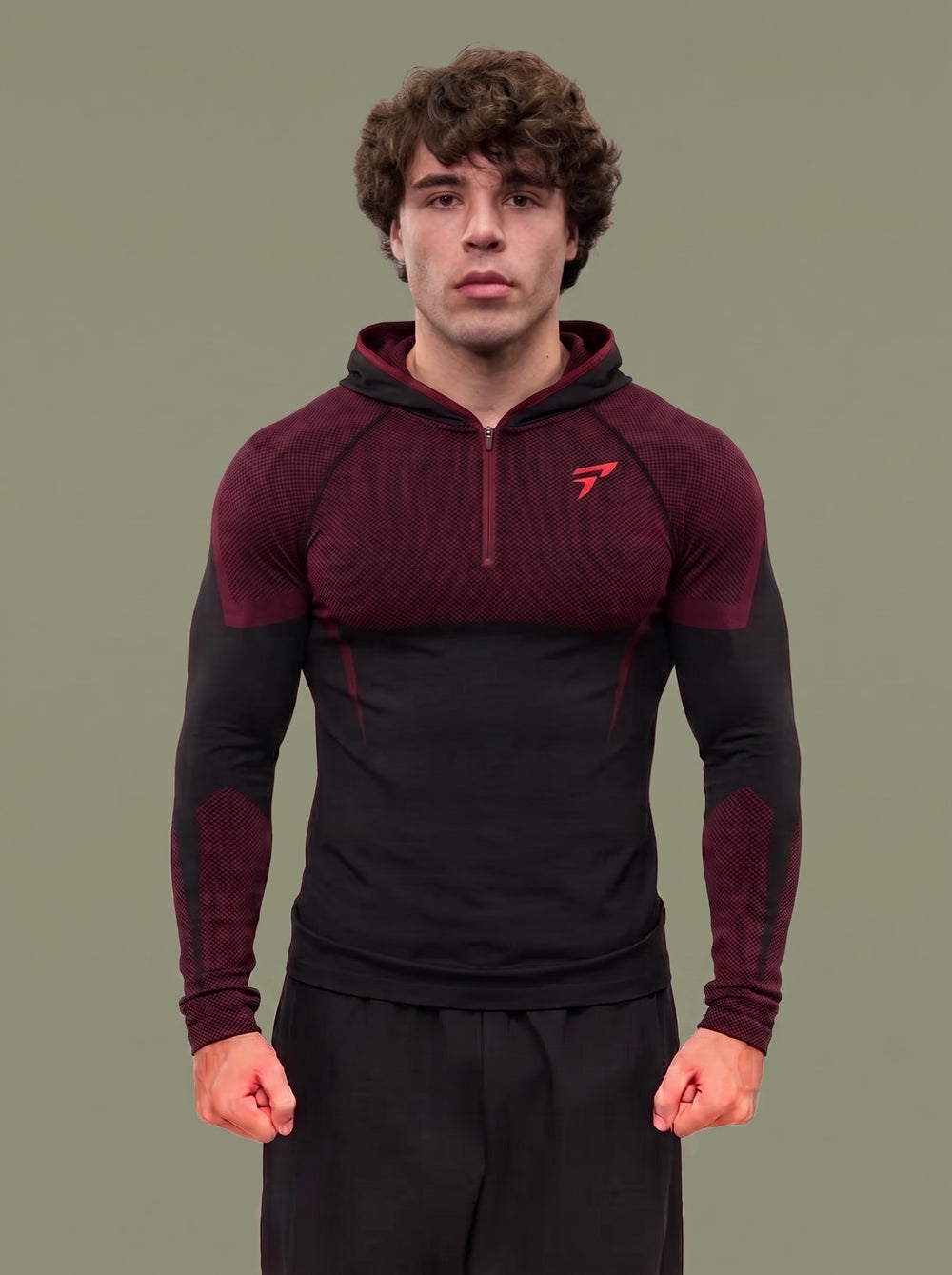 Rageform v1 Seamless HoodieCarmine Red